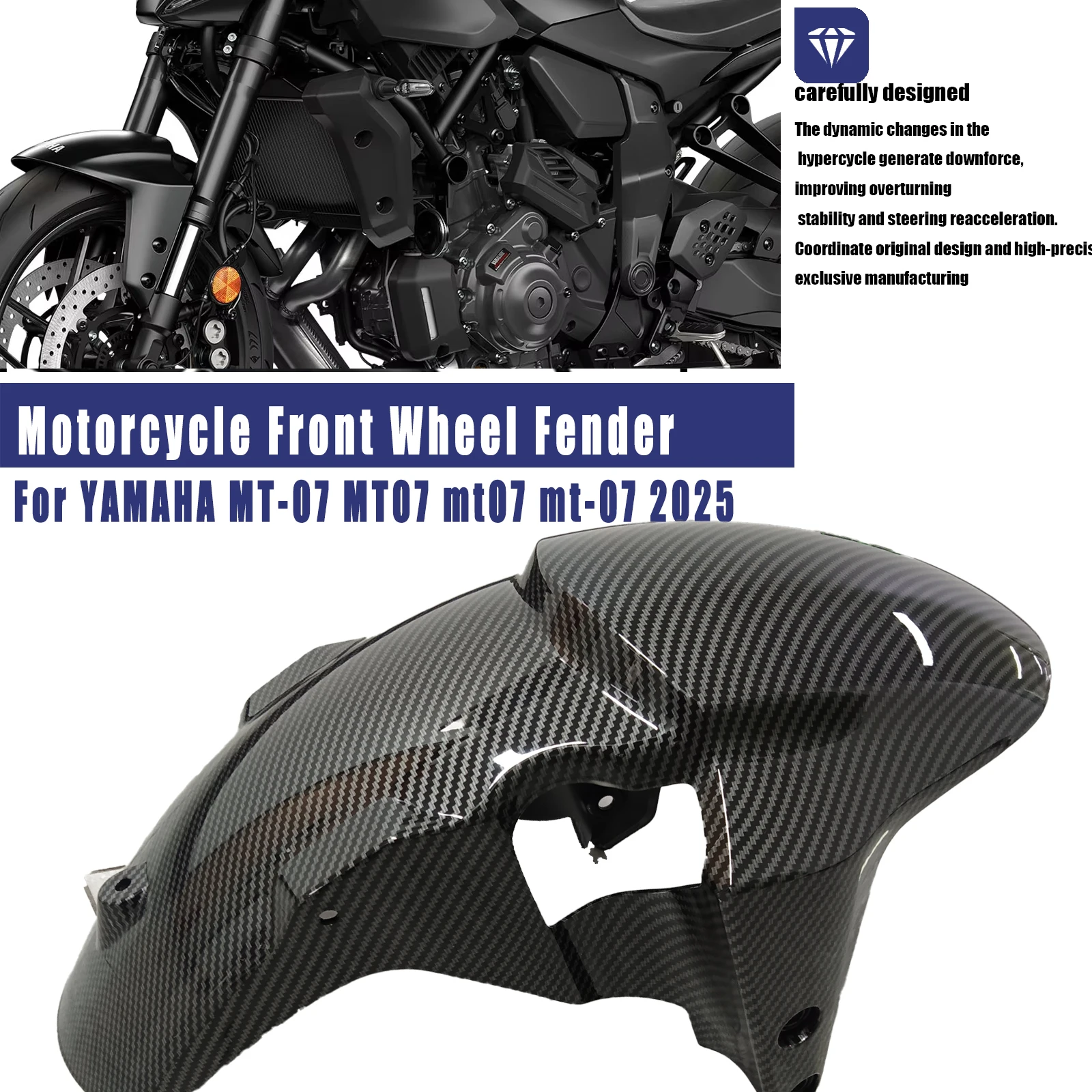 Motorcycle Accessories Front Mudguard ABS Carbon Fiber front fender Splash Guard Fairing For YAMAHA MT-07 MT07 mt07 mt-07 2025
Motorcycle Accessories Front Mudguard ABS Carbon Fiber front fender Splash Guard Fairing For YAMAHA MT-07 MT07 mt07 mt-07 2025