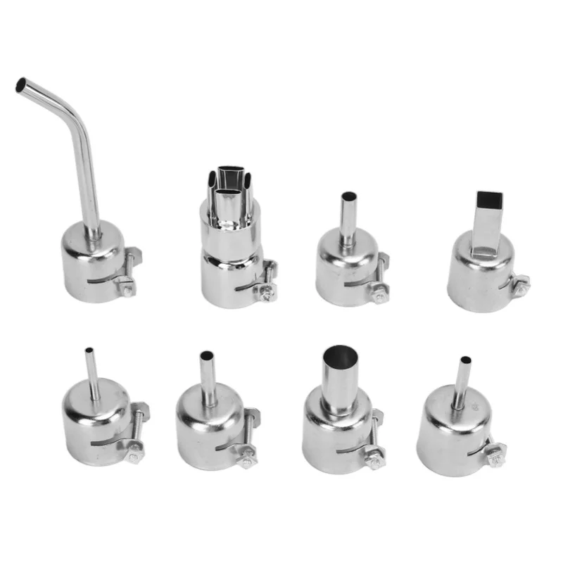 8PCS Hot Air Gun Nozzle Zinc Alloy Desoldering Nozzle Assortment Soldering Station Repair Tool
8PCS Hot Air Gun Nozzle Zinc Alloy Desoldering Nozzle Assortment Soldering Station Repair Tool