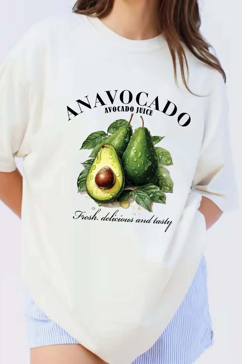 Avocado Juice Fresh Delicious and Tasty Graphic Tee Cotton Fashion Kawaii Cute Avocado Fruit Women T-Shirt Short Sleeves
Avocado Juice Fresh Delicious and Tasty Graphic Tee Cotton Fashion Kawaii Cute Avocado Fruit Women T-Shirt Short Sleeves