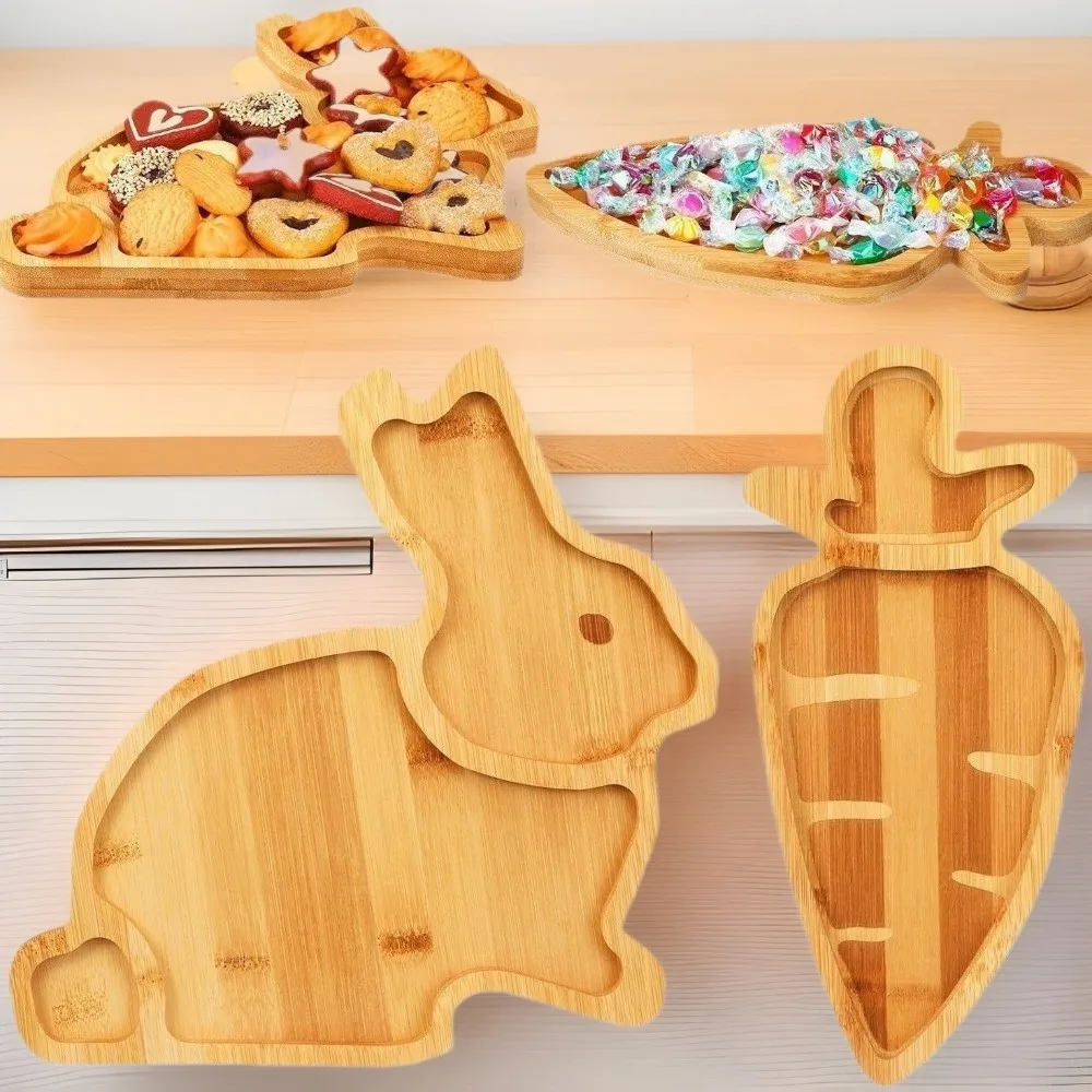 Rabbit Wooden Serving Platter Carrot Shape Rustic Style Easter Rabbit Candy Plates Decorative Plates Dried Fruits Plates
Rabbit Wooden Serving Platter Carrot Shape Rustic Style Easter Rabbit Candy Plates Decorative Plates Dried Fruits Plates