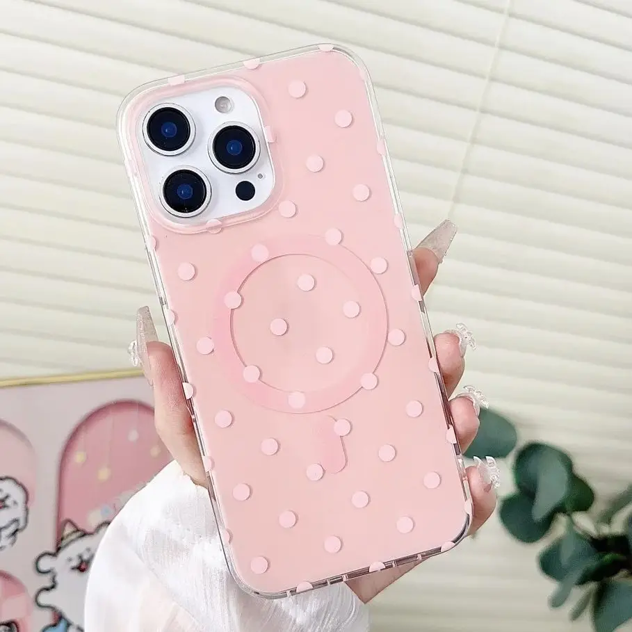 Transparent Candy Colored Polka Dot Hard TPU Magsafe Phone Case For iphone 16 Plus 14 Pro Max 15 13 Wireless Charge Bumper Cover
Transparent Candy Colored Polka Dot Hard TPU Magsafe Phone Case For iphone 16 Plus 14 Pro Max 15 13 Wireless Charge Bumper Cover