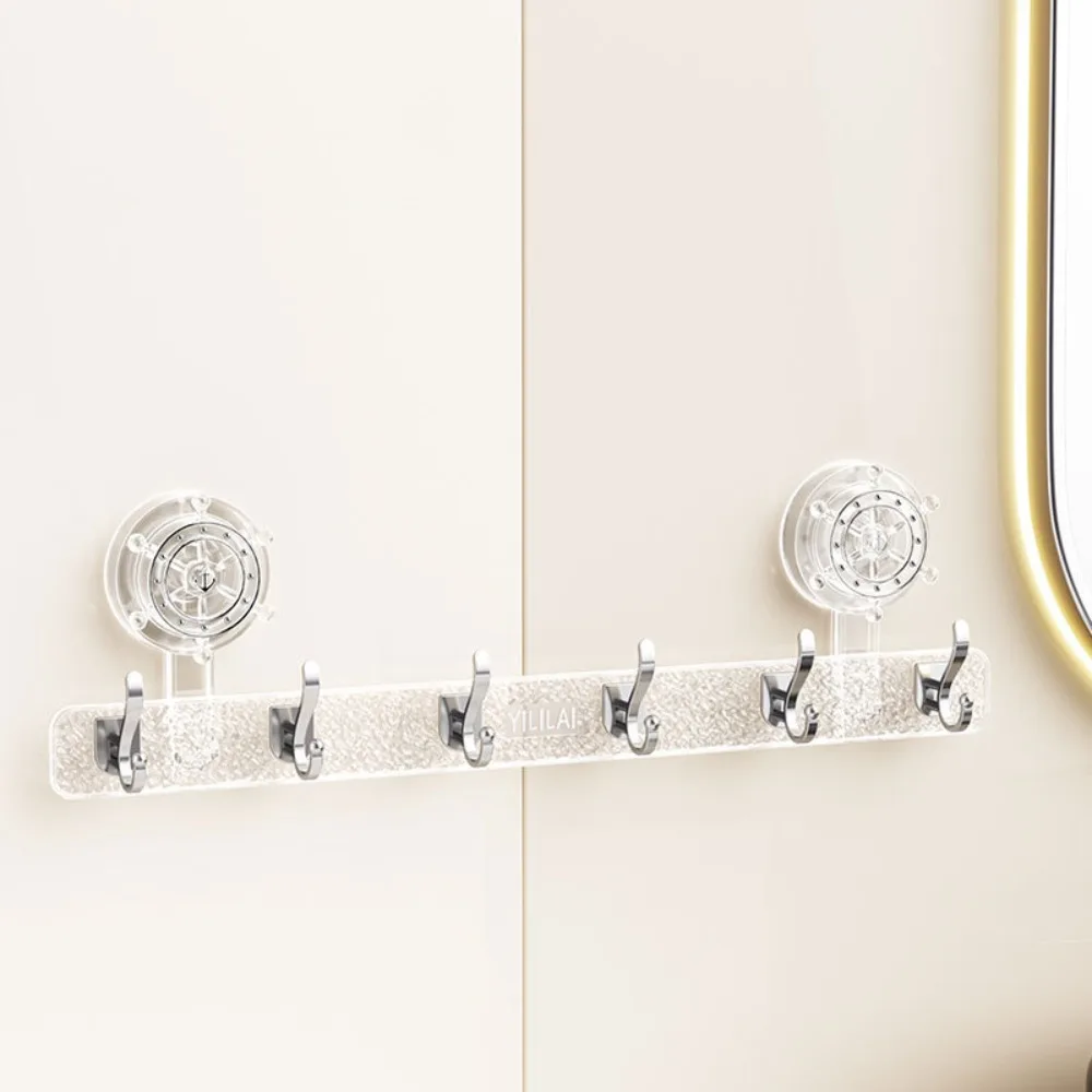 Plastic Rotating Suction Cup Rudder Hook 6 Hooks Wall Mounted Utensils Storage Row Hook Punch-Free Space Saving
Plastic Rotating Suction Cup Rudder Hook 6 Hooks Wall Mounted Utensils Storage Row Hook Punch-Free Space Saving
