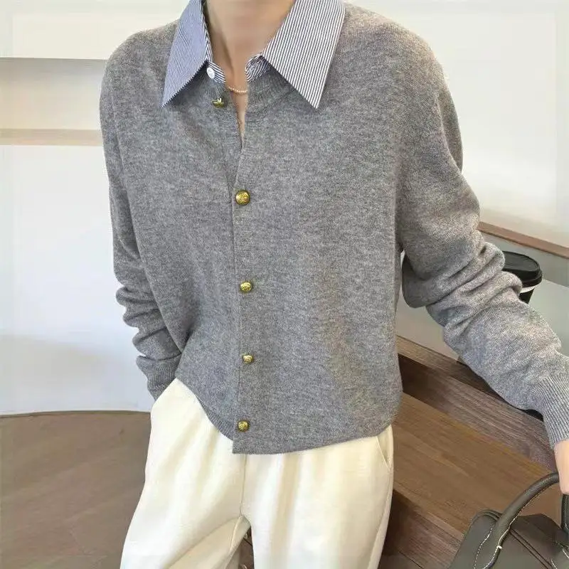 Women's Knitted Cardigan Sweater Patchwork Shirt Collar Open Front Winter Warm Color Block Regular Sleeve Length Ladies' Knit...
Women's Knitted Cardigan Sweater Patchwork Shirt Collar Open Front Winter Warm Color Block Regular Sleeve Length Ladies' Knit...