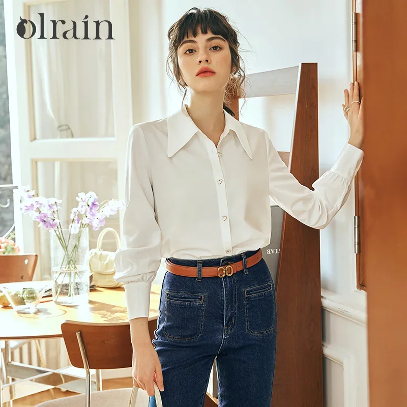 OLrain Retro White Shirt Women's Spring New French Style Long Sleeve Fashion Polo Neck Work Business Shirts & Blouses E56QC69322
OLrain Retro White Shirt Women's Spring New French Style Long Sleeve Fashion Polo Neck Work Business Shirts & Blouses E56QC69322