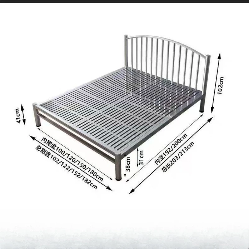 304 stainless steel bed white gold black household double bed
304 stainless steel bed white gold black household double bed