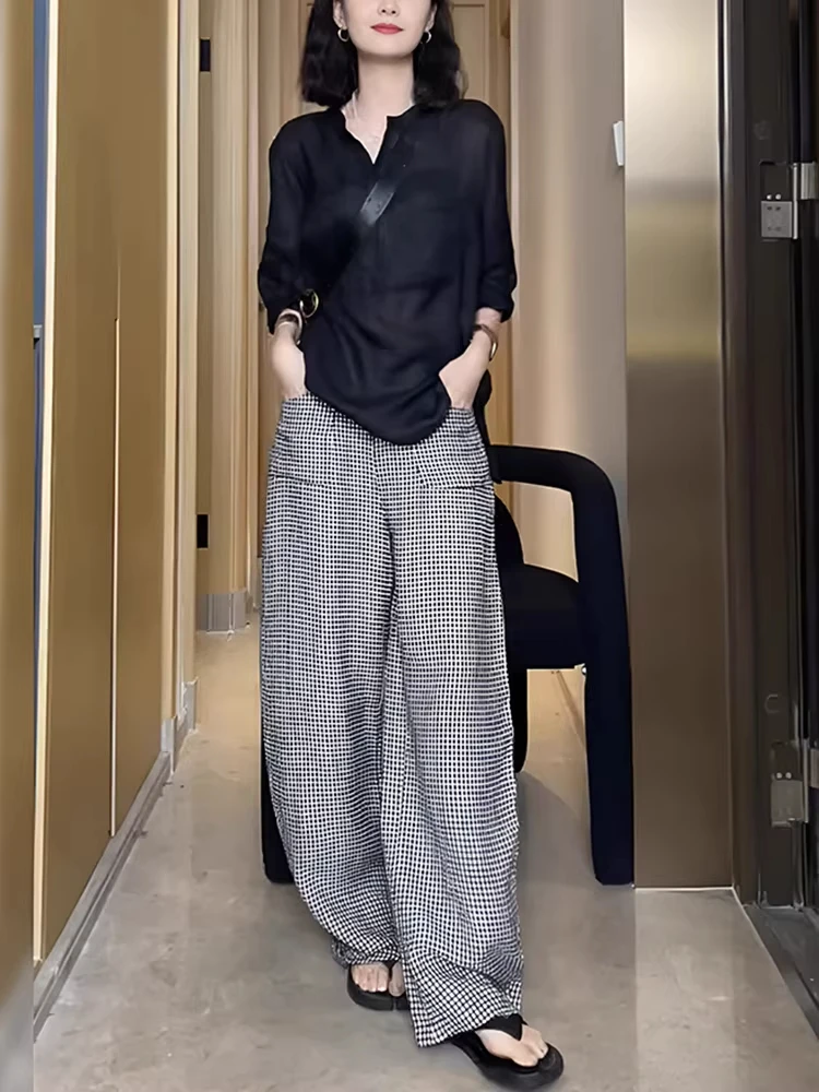Spring Fashion Set 2026 European High-end Korean Simple Long Sleeve T-shirt Wide Leg Pants Whole Set Women's Casual Wear
Spring Fashion Set 2026 European High-end Korean Simple Long Sleeve T-shirt Wide Leg Pants Whole Set Women's Casual Wear