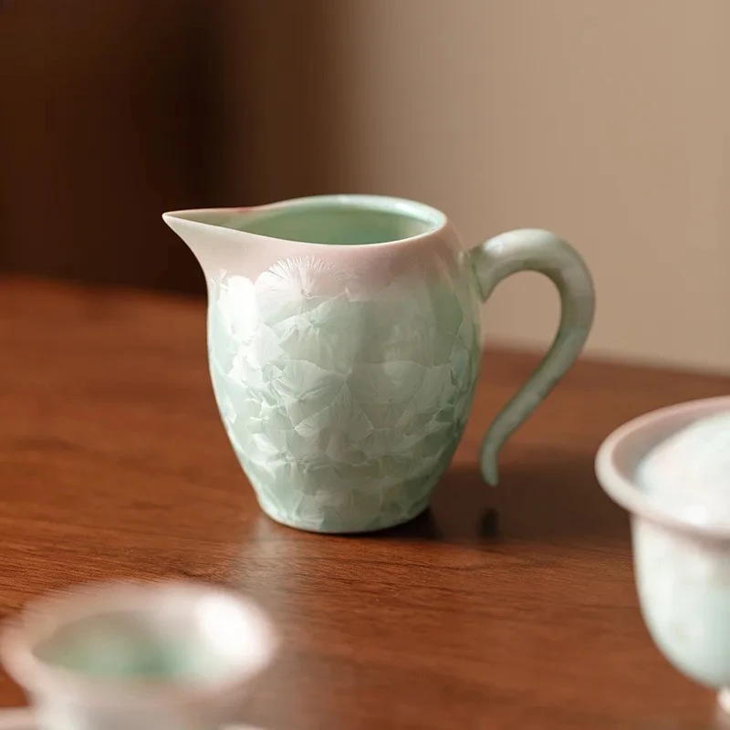 280ml Crystal Glaze Cyan Pink Tea Pitcher Tea Divider Sharing Pot Cha Hai Dispenser Justice Cup Fair Mug Tableware Accessories
280ml Crystal Glaze Cyan Pink Tea Pitcher Tea Divider Sharing Pot Cha Hai Dispenser Justice Cup Fair Mug Tableware Accessories