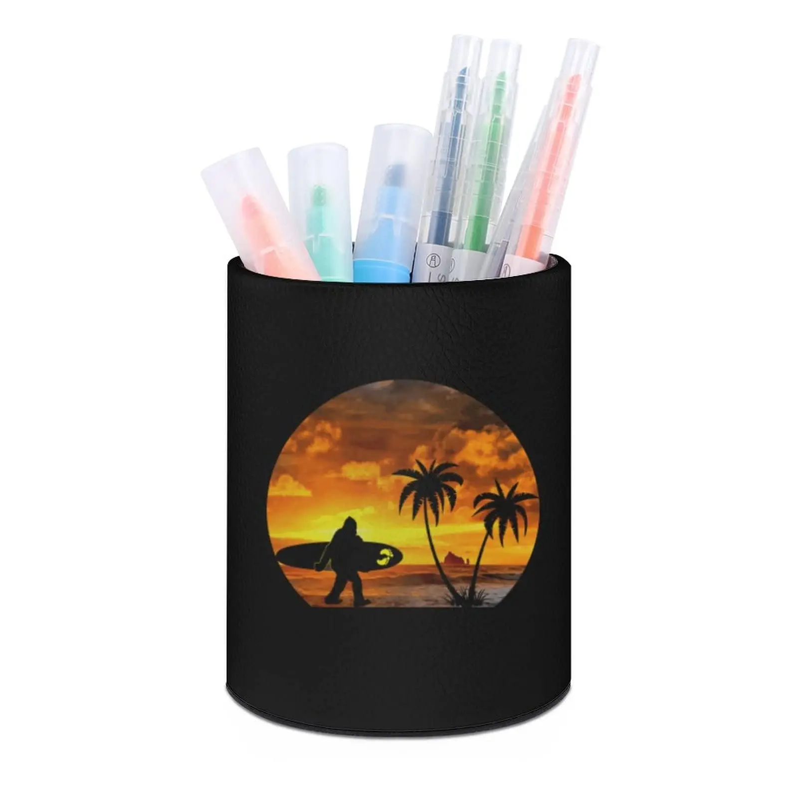 Surf Beach Round Pen Holder PU Leather Pencil Cup Pens Stand Girl Makeup Brush Holders Pen Organizer for Office Home Child Gifts
Surf Beach Round Pen Holder PU Leather Pencil Cup Pens Stand Girl Makeup Brush Holders Pen Organizer for Office Home Child Gifts