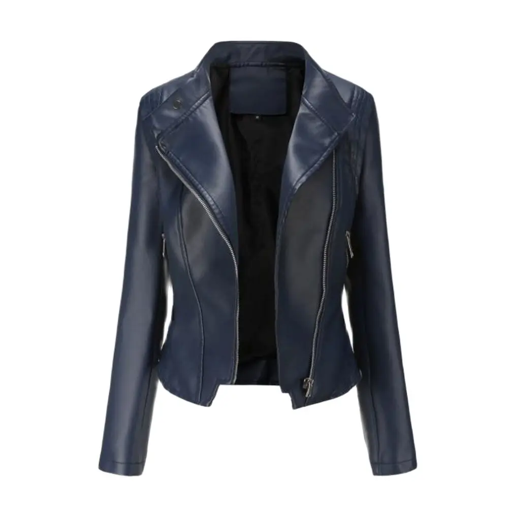 Faux Leather Pu Jacket Women 2024 Autumn Winter Long Sleeve Slim Fashion Motorcycle Overcoat Black Faux Leather Coats Outerwear
Faux Leather Pu Jacket Women 2024 Autumn Winter Long Sleeve Slim Fashion Motorcycle Overcoat Black Faux Leather Coats Outerwear