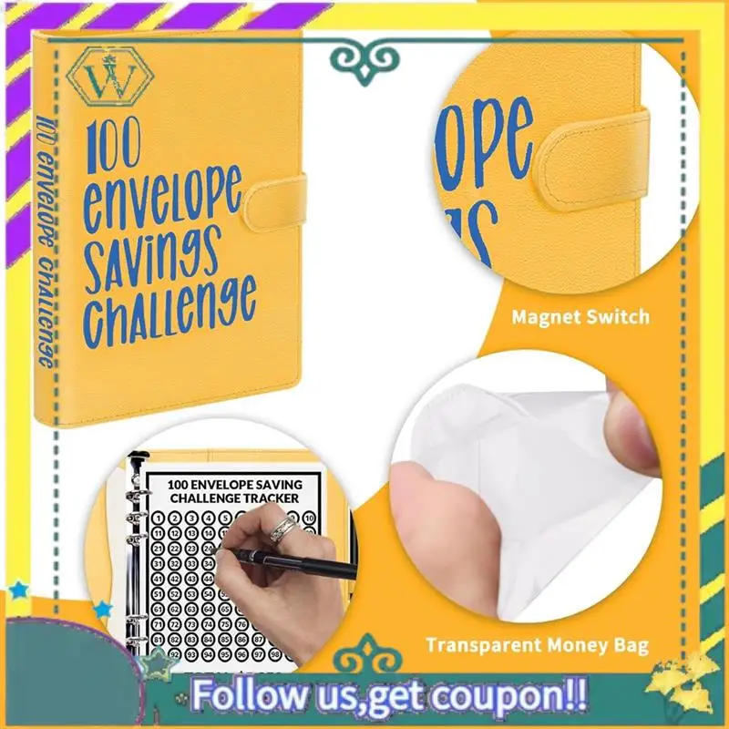 NEW 100 Envelope Challenge Binder, A5 Money Saving Budget Binder - Save 5,050 With The Money Saving Challenge Yellow Easy To Use
NEW 100 Envelope Challenge Binder, A5 Money Saving Budget Binder - Save 5,050 With The Money Saving Challenge Yellow Easy To Use