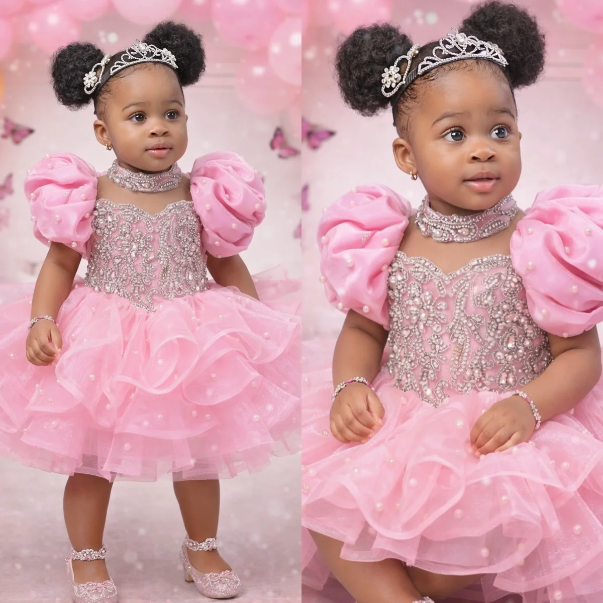 Customized Pink Girls Birthday Party Dresses Customized High Neck Beading Flower Girl Dresses Baby Kids Gowns for Photo Shoot
Customized Pink Girls Birthday Party Dresses Customized High Neck Beading Flower Girl Dresses Baby Kids Gowns for Photo Shoot