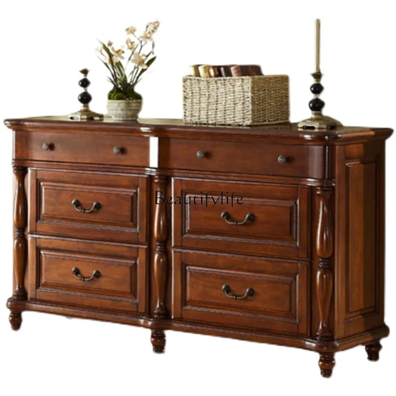 All solid wood storage cabinet Bedroom chest of drawers Storage side cabinet
All solid wood storage cabinet Bedroom chest of drawers Storage side cabinet
