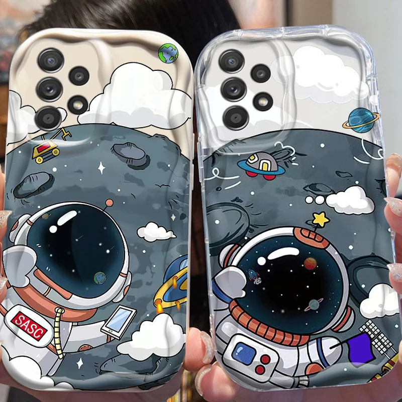 Cartoon Astronaut Cute Art For Samsung A55 A54 A53 A52 A35 A34 A33 A32 A25 A24 A23 A22 A21S A15 A13 A14 5G Wave Oil Funda
Cartoon Astronaut Cute Art For Samsung A55 A54 A53 A52 A35 A34 A33 A32 A25 A24 A23 A22 A21S A15 A13 A14 5G Wave Oil Funda