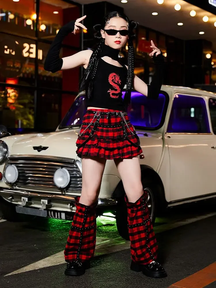 Girls Jazz Dance Suit Jazz Dance Practice Suit Children's Plaid Skirt Model Catwalk Trendy Clothes
Girls Jazz Dance Suit Jazz Dance Practice Suit Children's Plaid Skirt Model Catwalk Trendy Clothes