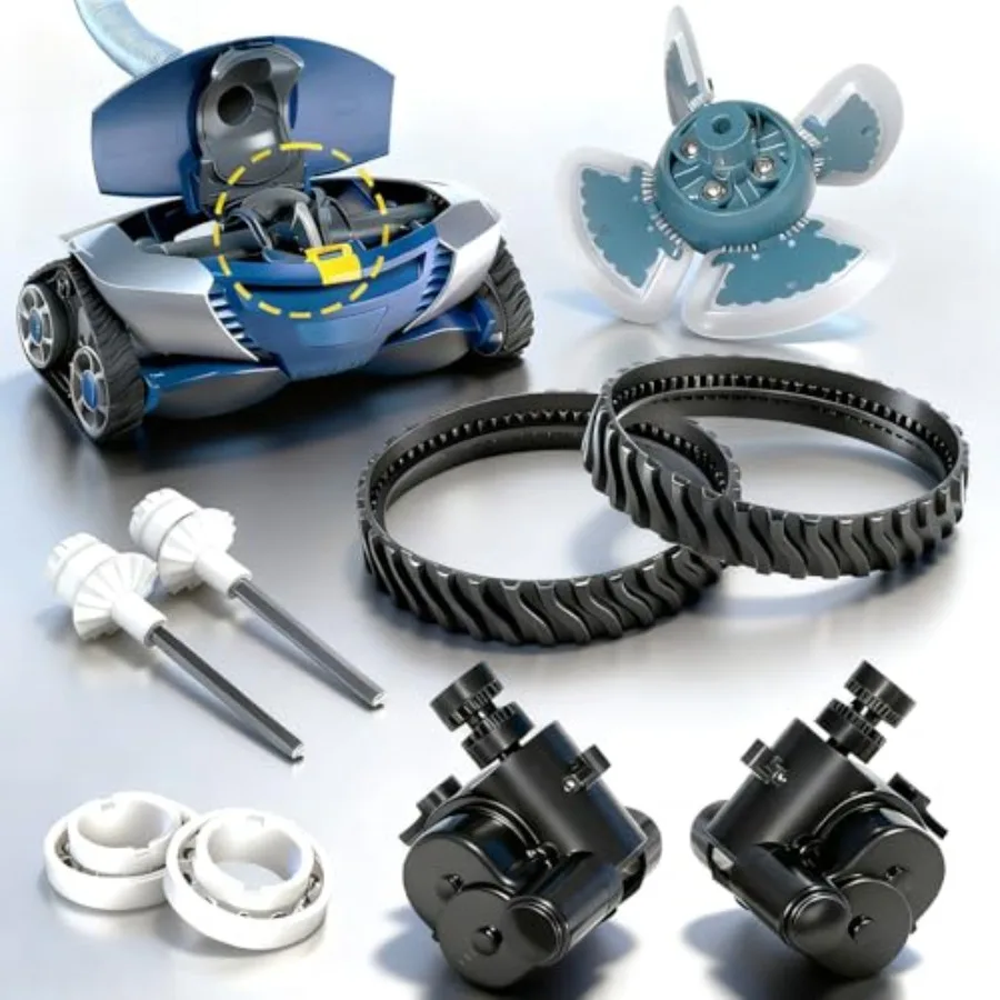 Pool cleaner tune-up kit for Zodiac MX8/MX8EL/MX6/MX6EL vacuum: durable rubber and plastic components in black and gray, includ
Pool cleaner tune-up kit for Zodiac MX8/MX8EL/MX6/MX6EL vacuum: durable rubber and plastic components in black and gray, includ