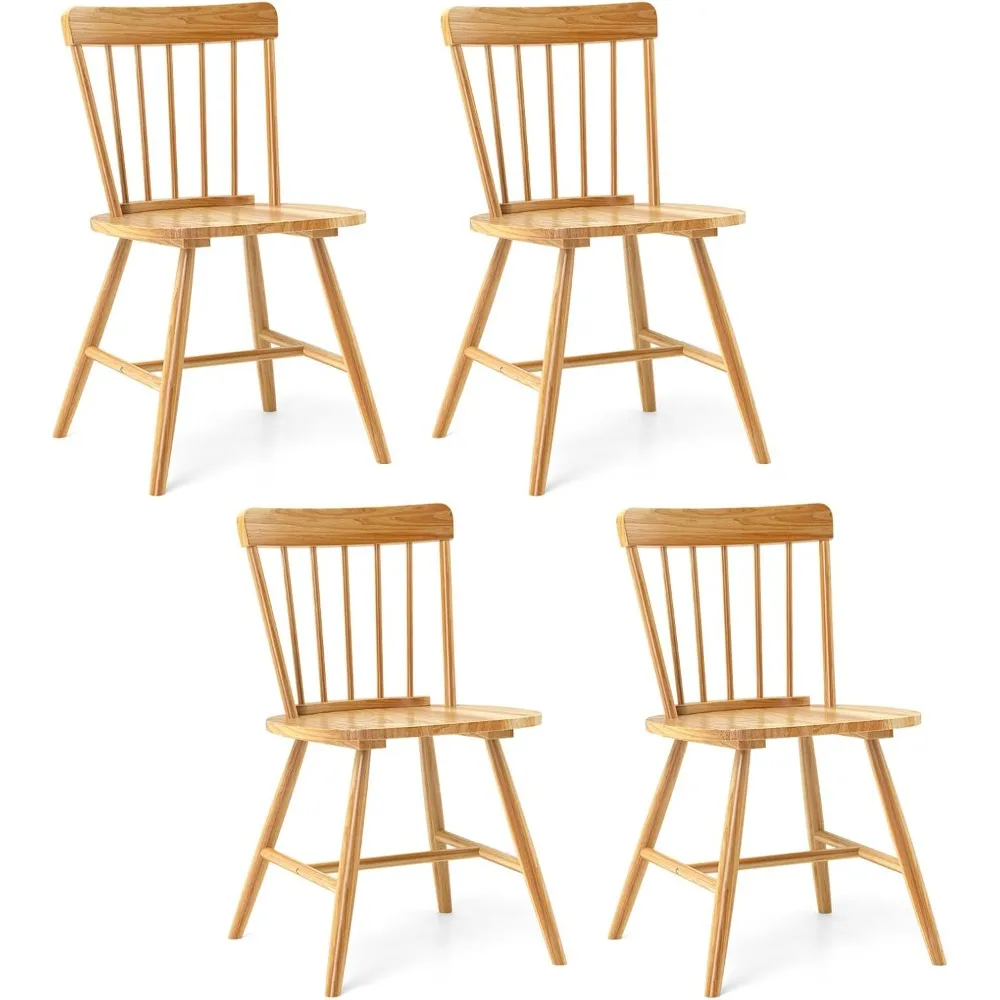 Windsor Dining Chairs Set of 4, Farmhouse Kitchen Chairs w/Rubber Wood Frame, Elegant Hollowed Backrest, Wide Seat, Retr
Windsor Dining Chairs Set of 4, Farmhouse Kitchen Chairs w/Rubber Wood Frame, Elegant Hollowed Backrest, Wide Seat, Retr