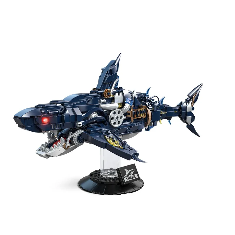 641 Pcs Shark Model 3D Building Block Kit Cool Styling Mechanical Blue Shark Styling Gift Desktop Decoration
641 Pcs Shark Model 3D Building Block Kit Cool Styling Mechanical Blue Shark Styling Gift Desktop Decoration