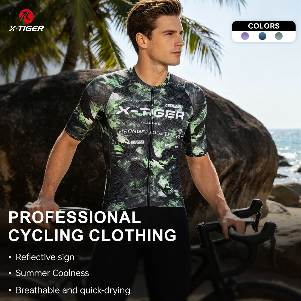 X-TIGER MO CHUAN SERIES Summer Men's Cycling Jersey Short Sleeve Slim Fit Breathable Maillot for Mountain Road Bike Pro
X-TIGER MO CHUAN SERIES Summer Men's Cycling Jersey Short Sleeve Slim Fit Breathable Maillot for Mountain Road Bike Pro