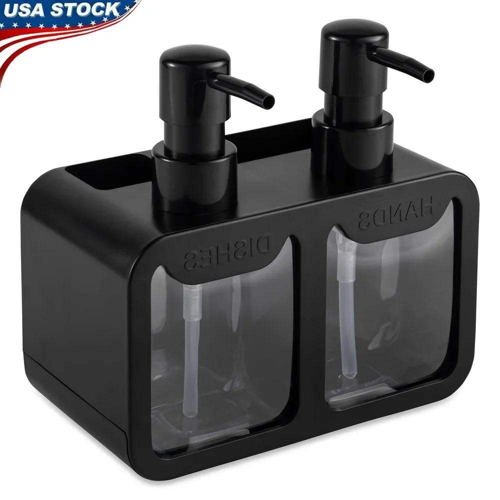 Двойной дозатор для мыла 2-в-1 с держателем щетки Съемный поднос Органайзер для кухонной мойки Мыльница Нескользящая конструкция Прочный ПЭТ
Двойной дозатор для мыла 2-в-1 с держателем щетки Съемный поднос Органайзер для кухонной мойки Мыльница Нескользящая конструкция Прочный ПЭТ