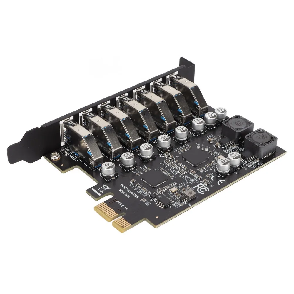 Карта расширения PCIe на 7 портов для передачи данных, 5 Гбит/с, высокоскоростная, 7-портовая карта PCIe, стабильное питание, внутренняя USB-карта USB 3.2 GEN1
Карта расширения PCIe на 7 портов для передачи данных, 5 Гбит/с, высокоскоростная, 7-портовая карта PCIe, стабильное питание, внутренняя USB-карта USB 3.2 GEN1