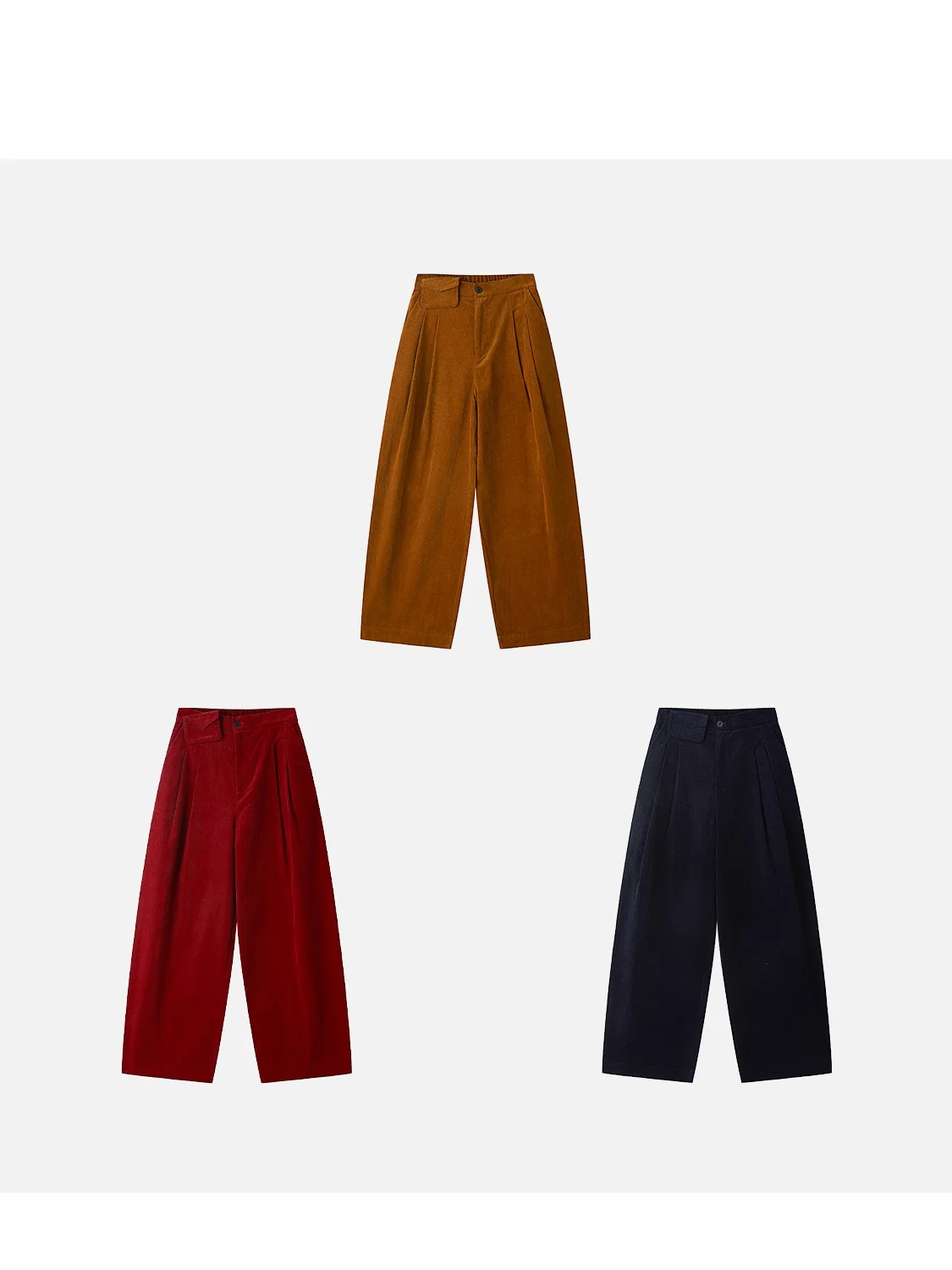 JINGJING2025 Новые брюки из 100% хлопкового вельвета с дизайнерскими карманами, свободные, прямого кроя, с высокой талией, широкие штанины
JINGJING2025 Новые брюки из 100% хлопкового вельвета с дизайнерскими карманами, свободные, прямого кроя, с высокой талией, широкие штанины