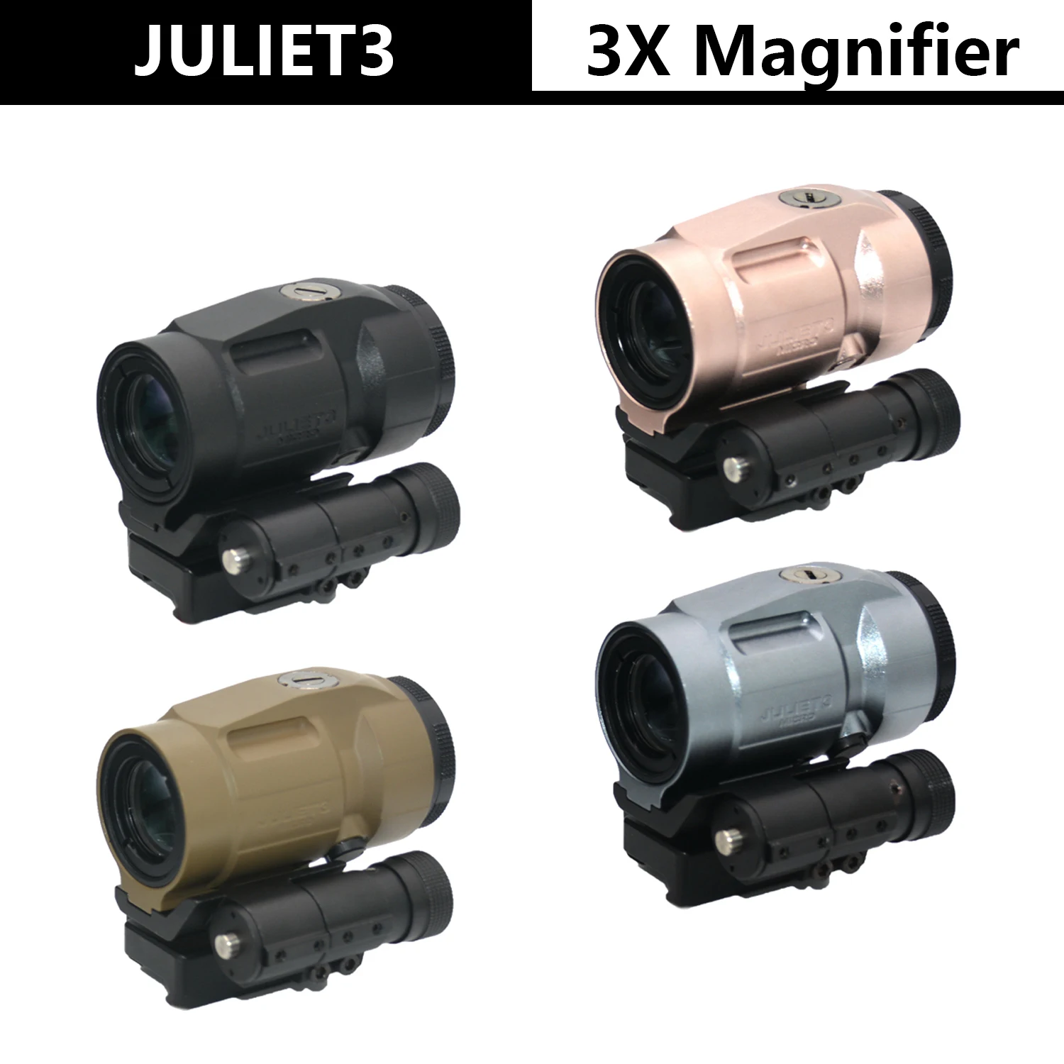 3x22mm Juliet3 3X Magnifier Push-Button Flip-to-Side Magnifier Mount QD Mount for Holographic Red Dot
3x22mm Juliet3 3X Magnifier Push-Button Flip-to-Side Magnifier Mount QD Mount for Holographic Red Dot