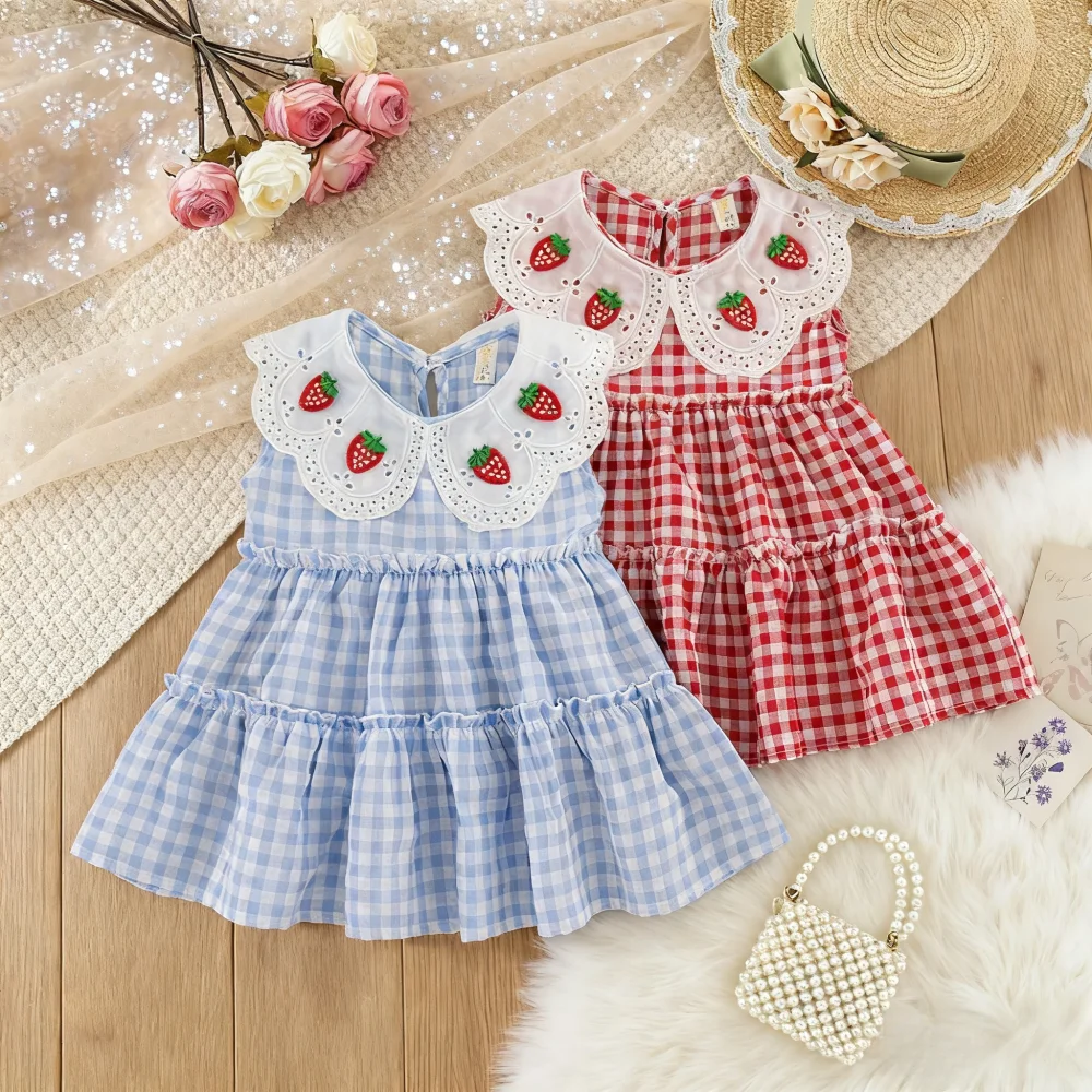 Baby Girl Dress Summer Checkered Fruit Print Cotton Girl Dress Adorable Collared Baby Dress Baby Girl Clothes
Baby Girl Dress Summer Checkered Fruit Print Cotton Girl Dress Adorable Collared Baby Dress Baby Girl Clothes