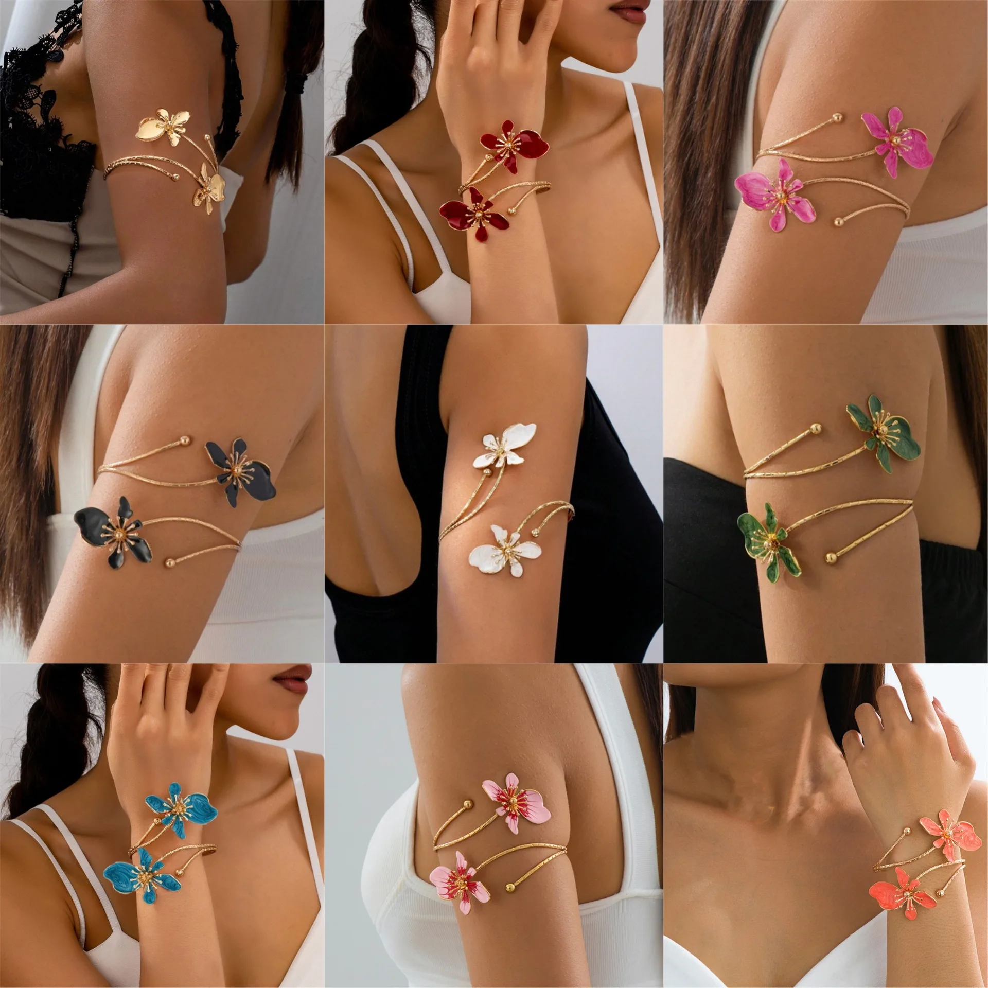 Браслет из железного сплава с эмалью и цветочным узором, минималистичный элегантный браслет для женщин, идеальный подарок на День матери, для вечеринок и повседневной носки.
Браслет из железного сплава с эмалью и цветочным узором, минималистичный элегантный браслет для женщин, идеальный подарок на День матери, для вечеринок и повседневной носки.