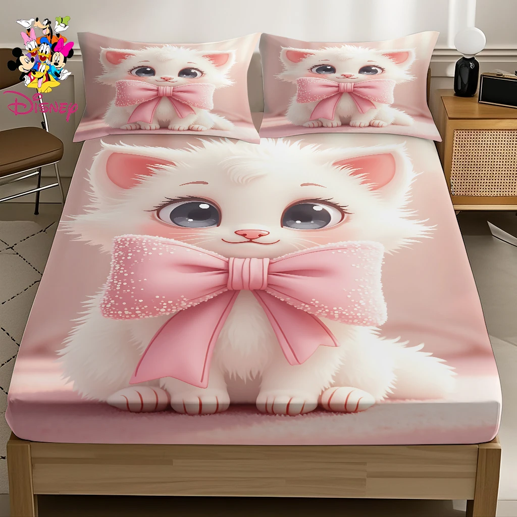 2/3pcs Disney Cute Milk White Cat Fitted Sheet Set Pink Bow Cartoon Bedding Set Festive Bedroom & Dormitory Decoration
2/3pcs Disney Cute Milk White Cat Fitted Sheet Set Pink Bow Cartoon Bedding Set Festive Bedroom & Dormitory Decoration