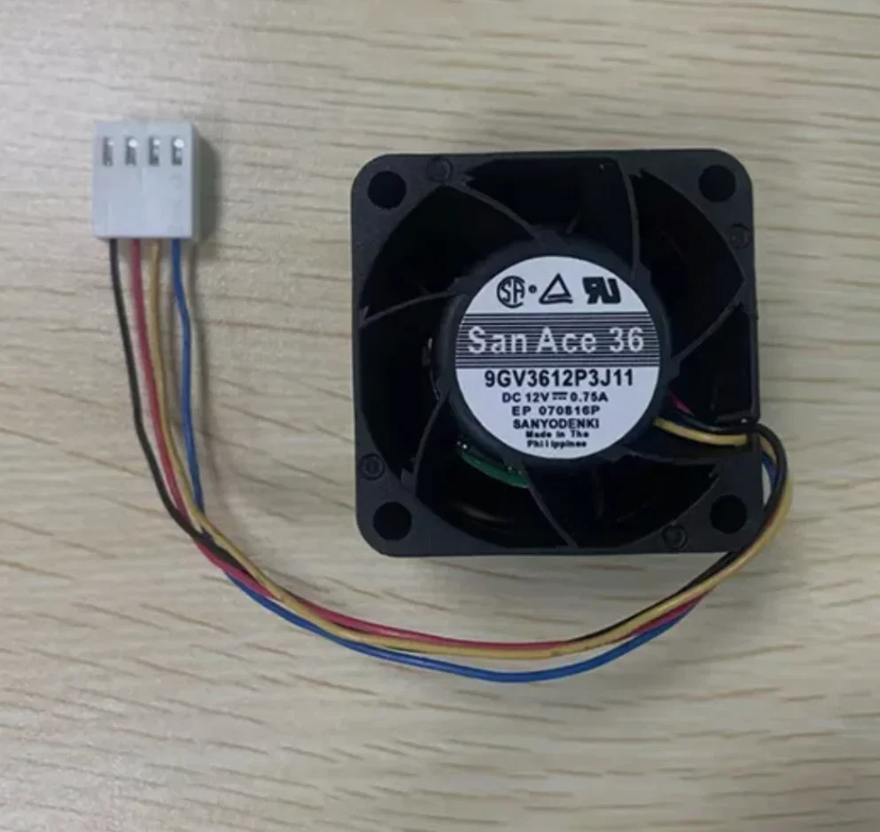 SANYO DENKI 9GV3612P3J11 DC 12V 0.75A 36x36x28mm 4-Wire Case Cooling Fan
SANYO DENKI 9GV3612P3J11 DC 12V 0.75A 36x36x28mm 4-Wire Case Cooling Fan