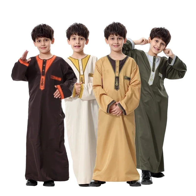 Muslim Boys Jubba Thobe Middle East Arabic Embroidered Ethnic Style Kids Abaya Long Dress Islamic Teenager Robe Djellaba Caftan
Muslim Boys Jubba Thobe Middle East Arabic Embroidered Ethnic Style Kids Abaya Long Dress Islamic Teenager Robe Djellaba Caftan