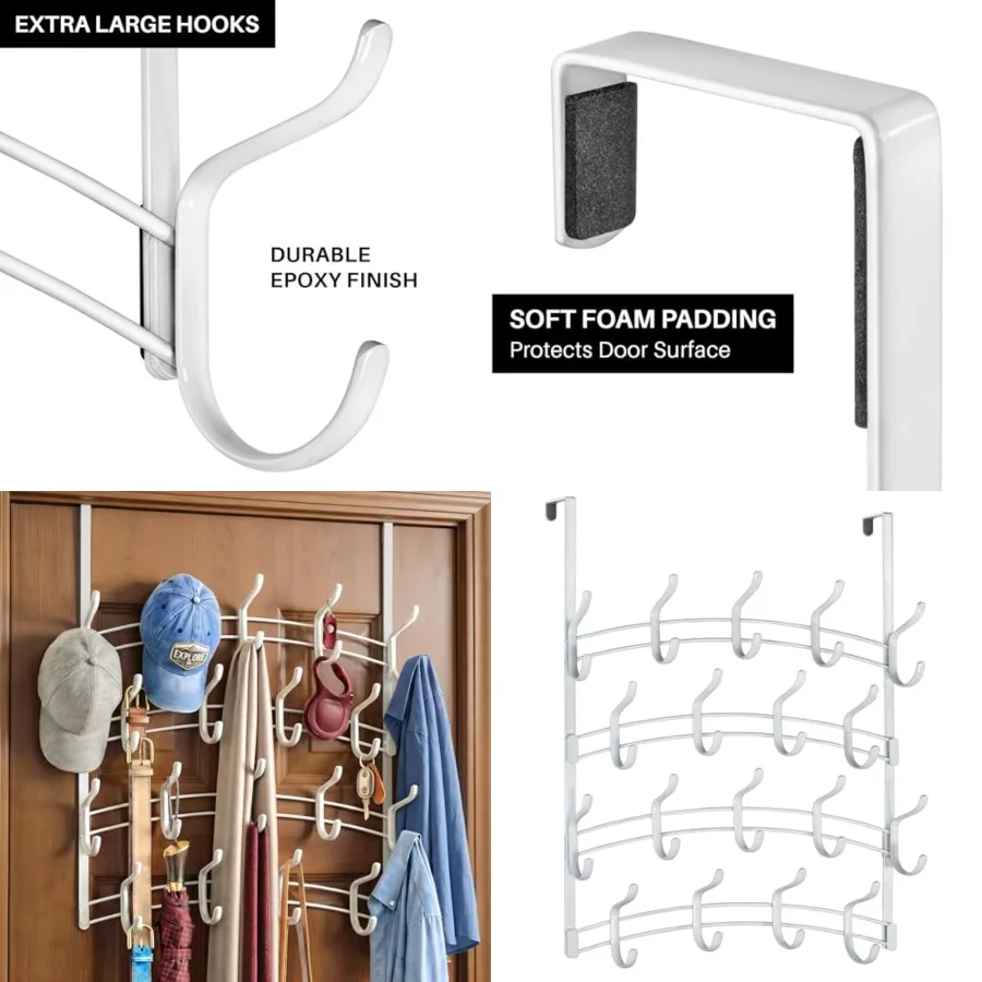 Professional® Home™ Over the Door - Hook Over the Door Coat Rack - Over the Door Hanger - Hanging Towels or Clothes - Bathroom,
Professional® Home™ Over the Door - Hook Over the Door Coat Rack - Over the Door Hanger - Hanging Towels or Clothes - Bathroom,