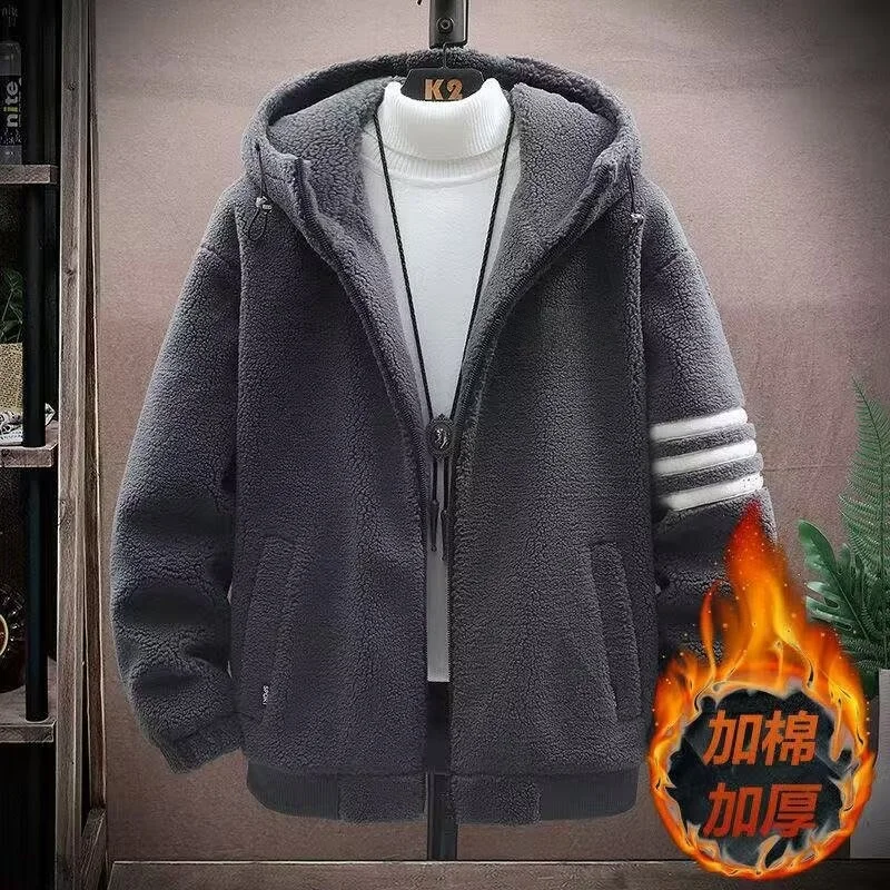 Lamb Velvet Thiened Jaet Men's Cardigan Sweatirt Warmth Outerwear Autumn Winter Polyester Stand Fit Casual Sle
Lamb Velvet Thiened Jaet Men's Cardigan Sweatirt Warmth Outerwear Autumn Winter Polyester Stand Fit Casual Sle