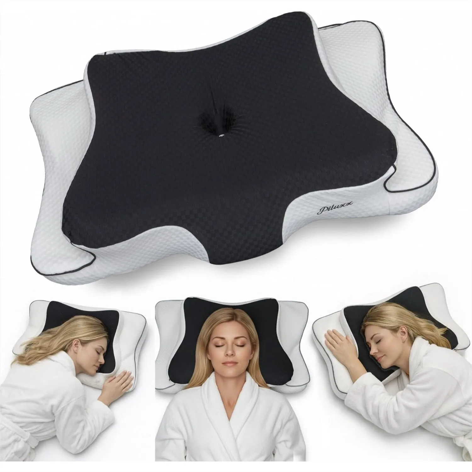 Contour Memory Foam Neck Pillow for Side and Back Sleepers with Cooling Cover for Pain Relief
Contour Memory Foam Neck Pillow for Side and Back Sleepers with Cooling Cover for Pain Relief