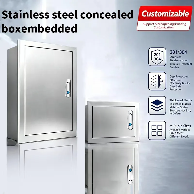Horizontal Recessed Stainless Steel Distribution Box Embedded Wall Waterproof Dustproof Concealed Wiring Enclosure
Horizontal Recessed Stainless Steel Distribution Box Embedded Wall Waterproof Dustproof Concealed Wiring Enclosure
