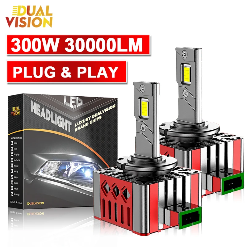 Dualvision 2 шт. D1S D3S D2S D4S Светодиодные фары CANBUS 30000LM 300 Вт Супер яркие 30 шт. 9570 CSP HID D1R D3R 1:1 Ксеноновая лампа
Dualvision 2 шт. D1S D3S D2S D4S Светодиодные фары CANBUS 30000LM 300 Вт Супер яркие 30 шт. 9570 CSP HID D1R D3R 1:1 Ксеноновая лампа