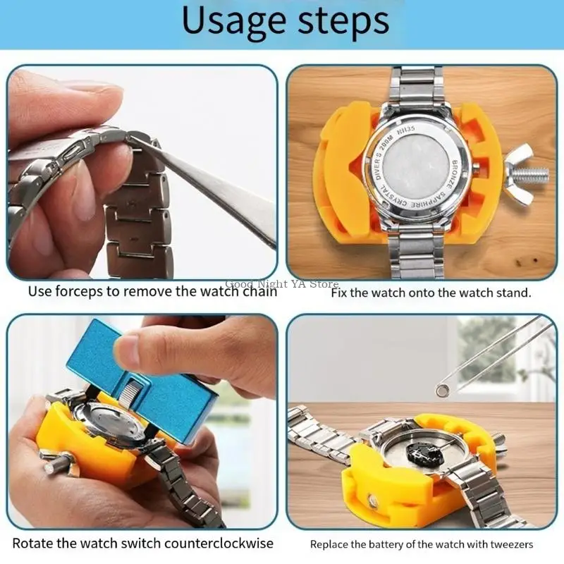 Complete 4Pcs Watchmaker Repair Sturdy Steel Materials Easy To Use
Complete 4Pcs Watchmaker Repair Sturdy Steel Materials Easy To Use