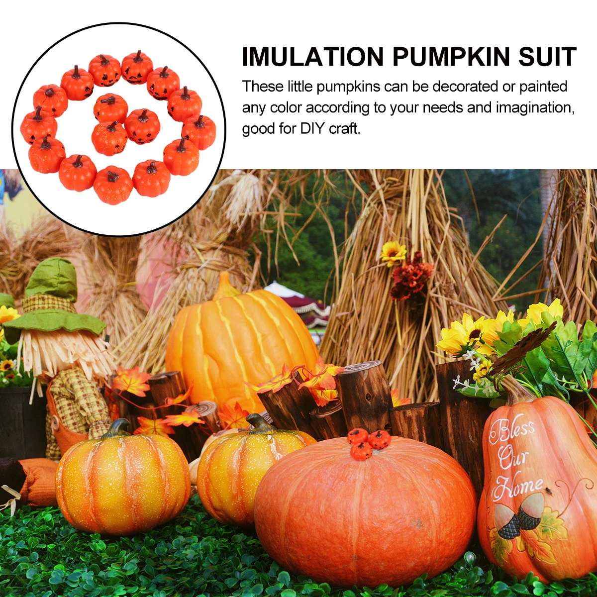 16 Pcs Grimur Pumpkin Halloween Ornament Party Decoration Little Ornaments Artificial Emulational
16 Pcs Grimur Pumpkin Halloween Ornament Party Decoration Little Ornaments Artificial Emulational