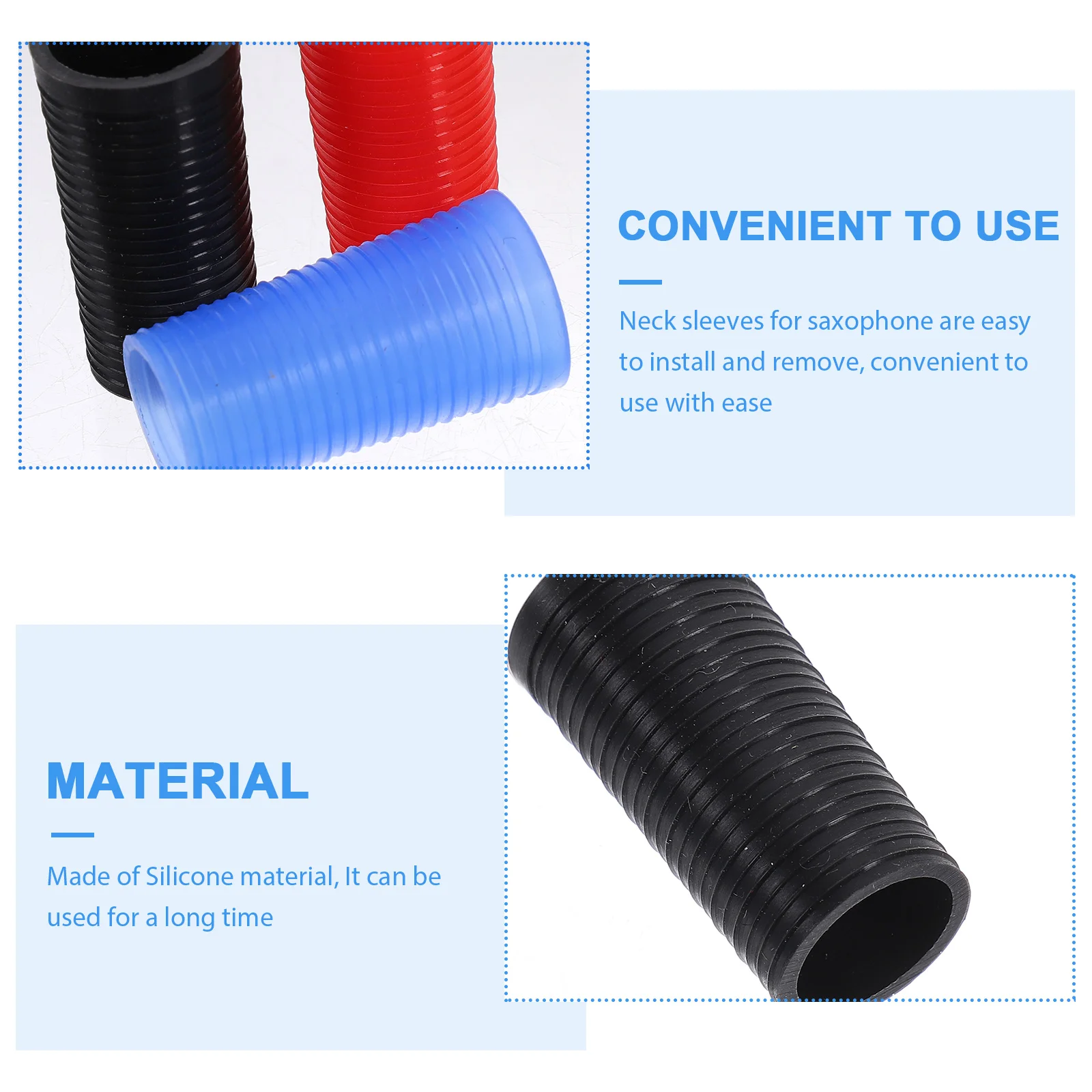 3pcs Saxophone Neck Sleeves Silicone Compatible With Alto Tenor Saxophone Improve Sound Quality Durable Easy Install Wind
3pcs Saxophone Neck Sleeves Silicone Compatible With Alto Tenor Saxophone Improve Sound Quality Durable Easy Install Wind