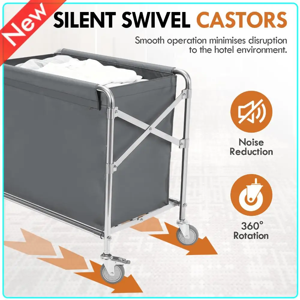 Folding Stainless Steel Rolling Hamper 33.86x31.89x20.47in Heavy Duty Laundry Basket Organizer with Wheel for Home Hotel
Folding Stainless Steel Rolling Hamper 33.86x31.89x20.47in Heavy Duty Laundry Basket Organizer with Wheel for Home Hotel