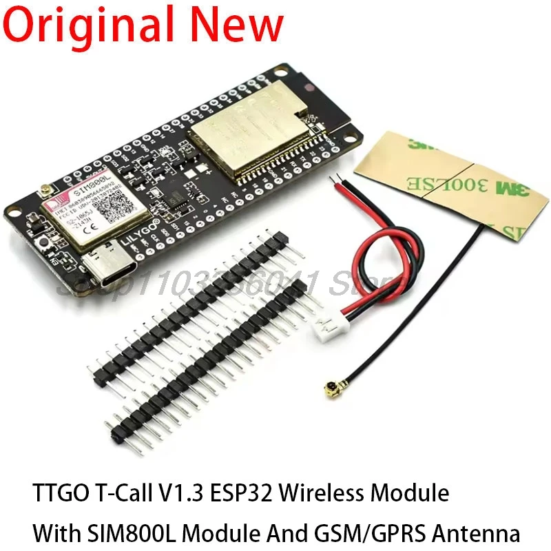 TTGO T-Call V1.3 ESP32 Беспроводной модуль SIM-антенна SIM-карта Модуль SIM800L и GSM/GPRS-антенна для Arduino diy
TTGO T-Call V1.3 ESP32 Беспроводной модуль SIM-антенна SIM-карта Модуль SIM800L и GSM/GPRS-антенна для Arduino diy