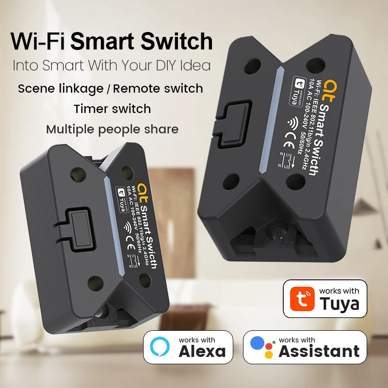 10A Tuya WIFI Smart Switch Black, Screw Installation, Mobile Control Smart Home Appliances, by smart life APP CNMIBO
10A Tuya WIFI Smart Switch Black, Screw Installation, Mobile Control Smart Home Appliances, by smart life APP CNMIBO