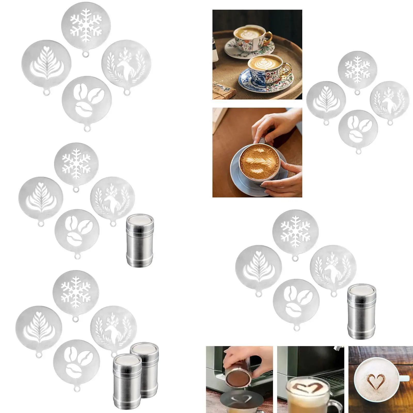 Foam Latte Art Templates Coffee Decoration Stencils DIY Art Tools Household Metal Baking Tools for Oatmeal Cupcake Cookie
Foam Latte Art Templates Coffee Decoration Stencils DIY Art Tools Household Metal Baking Tools for Oatmeal Cupcake Cookie