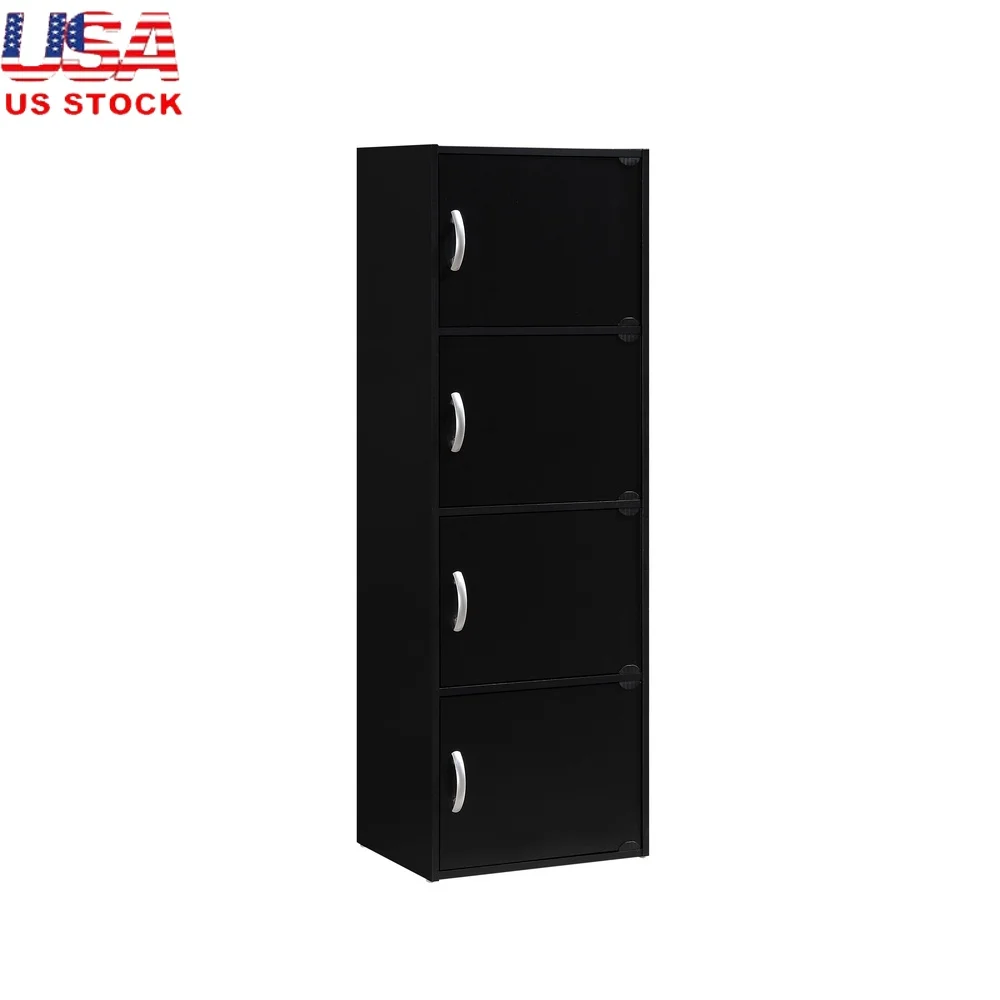 4-Shelf 4-Door Bookcase Engineered Wood Storage Unit Indoor Versatile Design Home Organization Display Shelving Units
4-Shelf 4-Door Bookcase Engineered Wood Storage Unit Indoor Versatile Design Home Organization Display Shelving Units