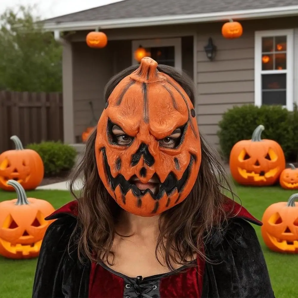 3D Pumpkin Halloween Mask Creativity Funny Full Face Mask Unisex Terrifying Halloween Cosplay Mask Costume Party Supplies
3D Pumpkin Halloween Mask Creativity Funny Full Face Mask Unisex Terrifying Halloween Cosplay Mask Costume Party Supplies