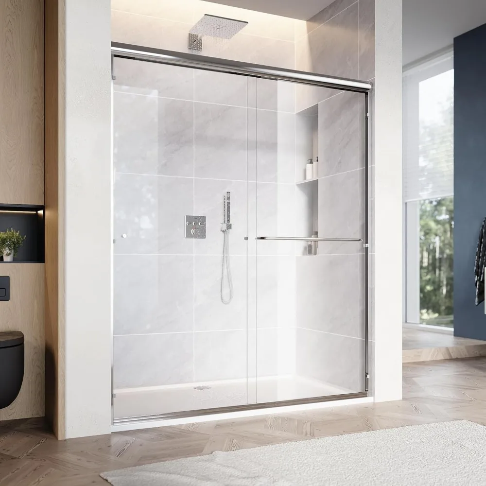 Стеклянная душевая дверь SHOWER 60 x 72 дюйма, полурамная двойная раздвижная душевая дверь, прозрачное стекло 1/4 дюйма, хромированная отделка
Стеклянная душевая дверь SHOWER 60 x 72 дюйма, полурамная двойная раздвижная душевая дверь, прозрачное стекло 1/4 дюйма, хромированная отделка