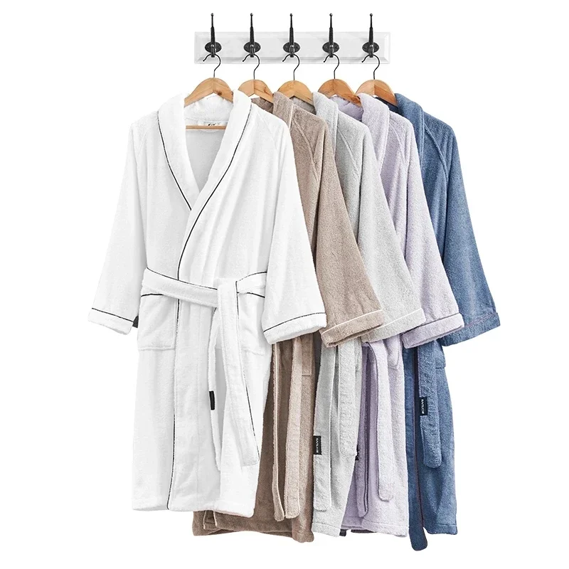 100% Cotton Women's Bathrobe Turn Down Collar Terry Ladies Dressing Gown With Sashes Winter Absorb Water Bath Robe For Female
100% Cotton Women's Bathrobe Turn Down Collar Terry Ladies Dressing Gown With Sashes Winter Absorb Water Bath Robe For Female