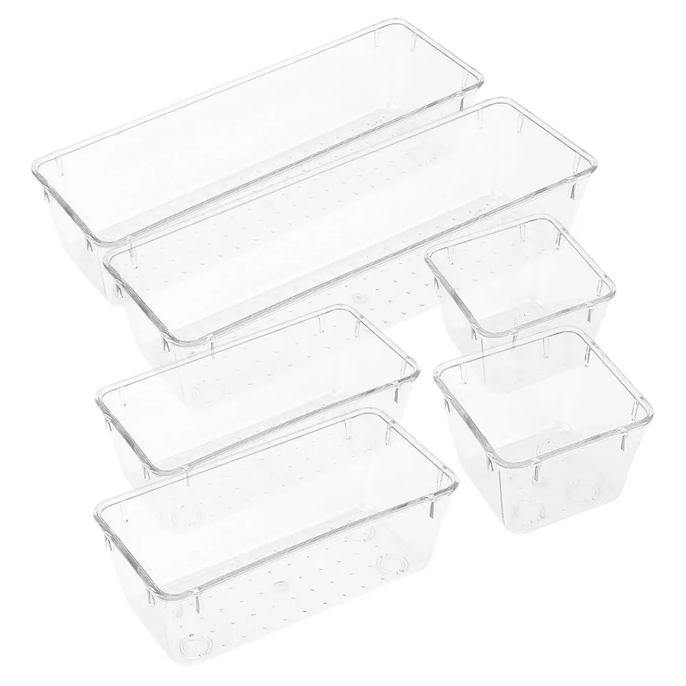 Набор из 6 прозрачных многофункциональных органайзеров для ящиков: прозрачные контейнеры для хранения для кухонных ящиков, офисного стола, туалетного столика
Набор из 6 прозрачных многофункциональных органайзеров для ящиков: прозрачные контейнеры для хранения для кухонных ящиков, офисного стола, туалетного столика