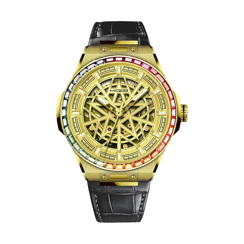 Mige brand business steel mechanical movement man watch waterproof luxury fashion automatic mosaic bezel men leather watches
Mige brand business steel mechanical movement man watch waterproof luxury fashion automatic mosaic bezel men leather watches