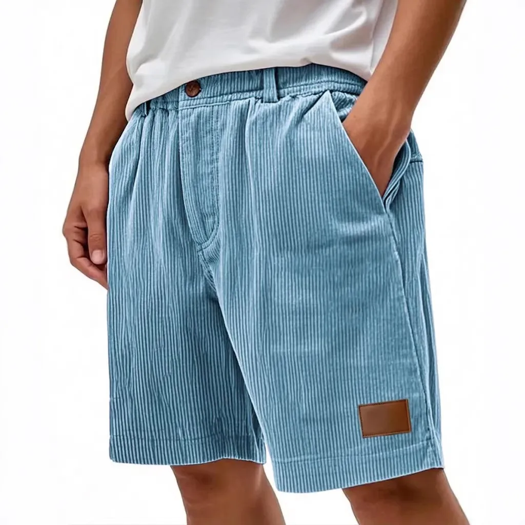 Summer Corduroy Shorts Loose Fit Button Fly Short Pants Solid Color Knee Length Casual High Waist Baggy Cargo Shorts with Side
Summer Corduroy Shorts Loose Fit Button Fly Short Pants Solid Color Knee Length Casual High Waist Baggy Cargo Shorts with Side